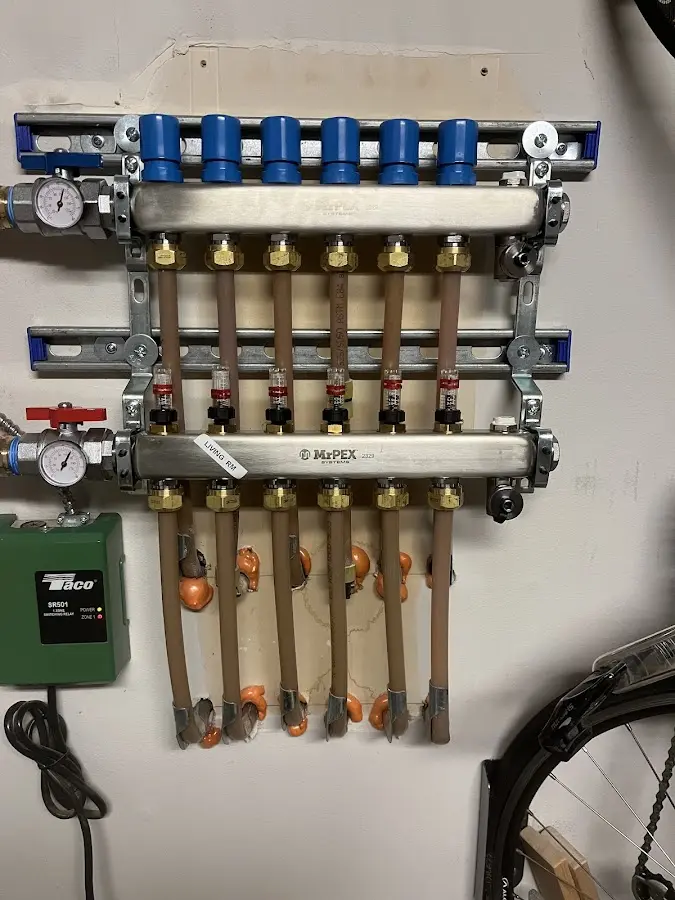 Plumber performing Gas Line Installation at a residential property in Upper Merion